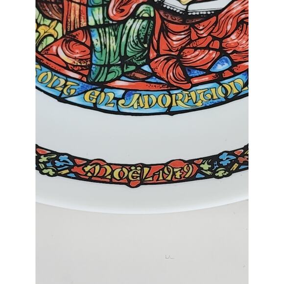 Christmas Three Wise Men Three Kings Vitrail Stain Glass 1979 Porcelain Limoges - Picture 10 of 13